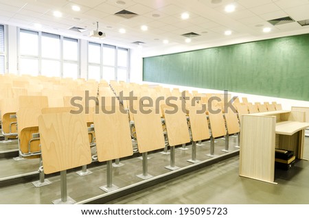 Modern Lecture Hall. Theater seating in a college auditorium