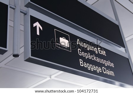 Airport Baggage Sign