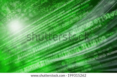Green background binary code zero & one