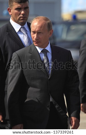 Moscow, Russia - August 18: Vladimir Putin, President Of Russia At The International Aviation And Space Salon Maks-August 18, 2009 In Zhukovsky, Russia