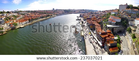 Panoramic view of City of Porto and Douro river, Portugal