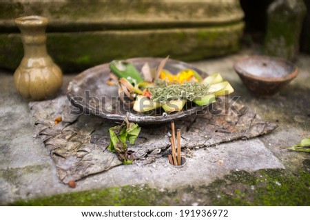 Religious offering, Bali, Indonesia