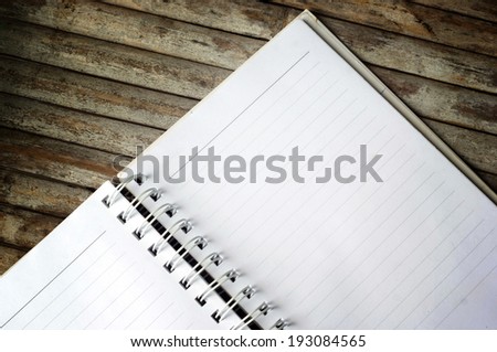 Open Book on bamboo texture background