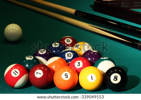 billiards balloons cue table cloth pocket a game competition rivals sport accuracy