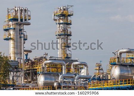 Energy - view of the refinery.
