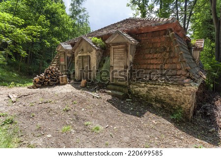 Scary old house and firewood
