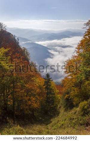 View of the river and fields with over clouds