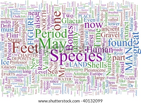 A word cloud based on Lyell\'s work