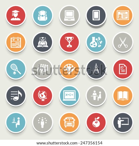 Education vector icons Education vector icons