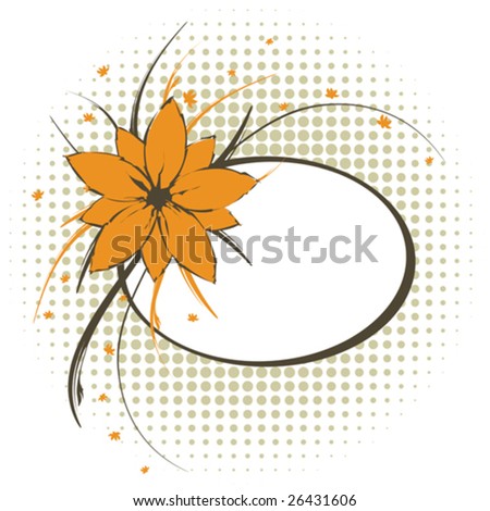 floral frame, vector illustration
