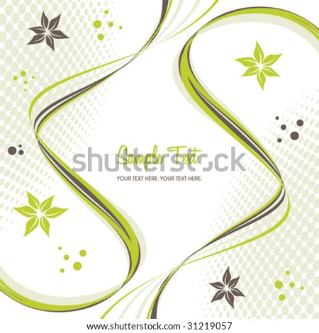 floral background with copy space, vector illustration