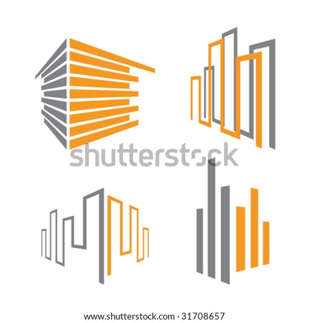 Building Icons Vector