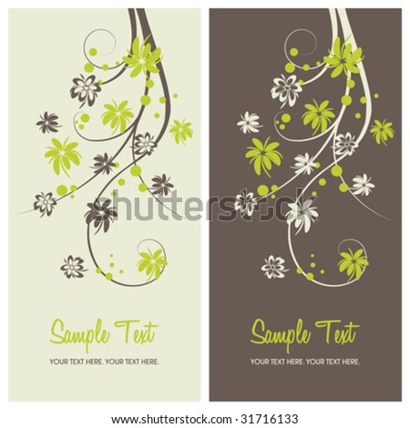 floral background with copy space, vector illustration
