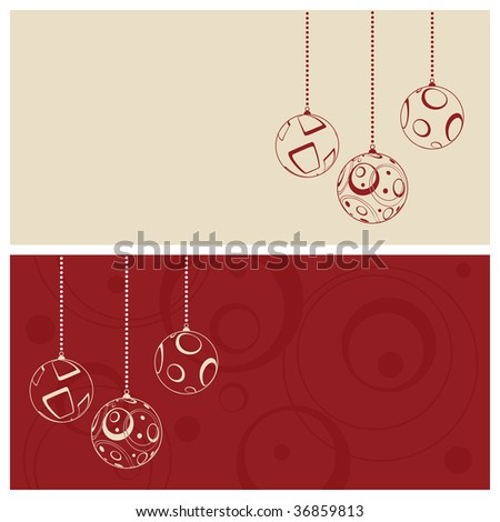 raster version of christmas card set