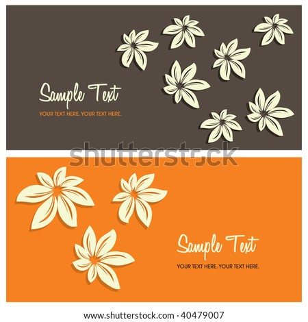 floral card background, raster version