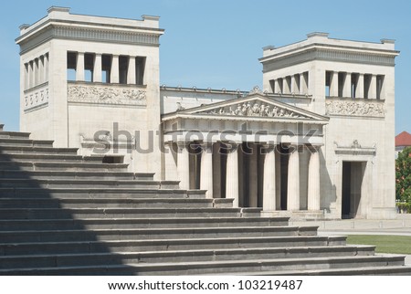 Classical Greek Architecture with Steps in the Italian style