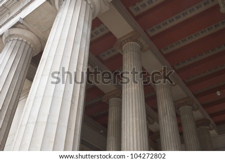 Classical Greek Architecture from a Low Angled View