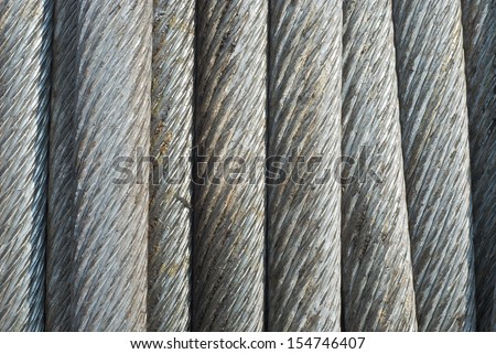 Industrial Cable Closeup as Construction Site Equipment