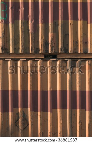 Metal Transport Container as Symbol of Business and Commerce