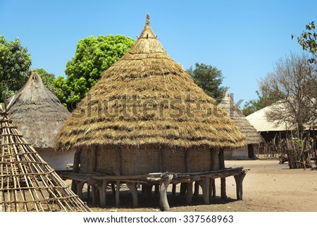 traditional african house in rural Guinea-Bissau