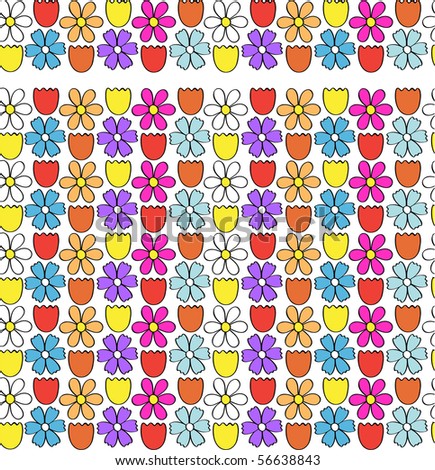 flower pattern border. stock vector : Flower border