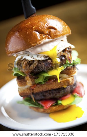 Image of a great looking hamburger! Please look take a look at my portfolio for more images from this series.