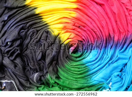 swirl fabric soak in dyed colors before rising , swirl technique, how to make tie dye