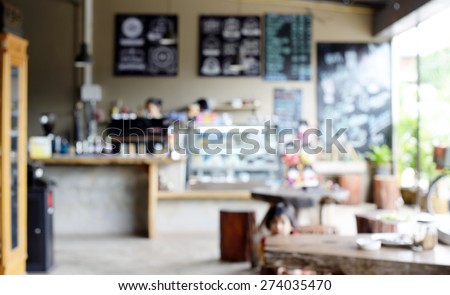 Blur coffee shop background