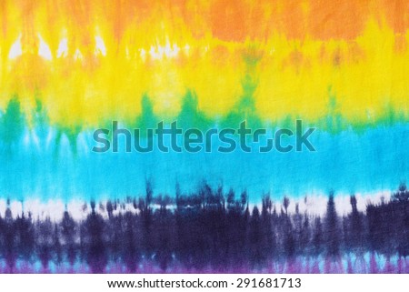 tie dyed pattern on cotton fabric abstract background.
