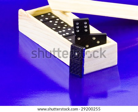 Game with wood box and cover