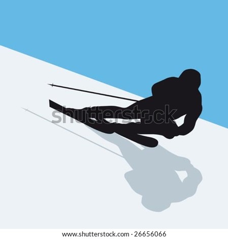 Alpine Skier Silhouette