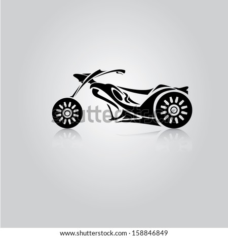 vector Silhouette of classic motorcycle. vector motorcycle icon