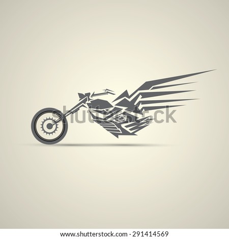 vintage motorcycle label, badge, design element. abstract motorcycle logo