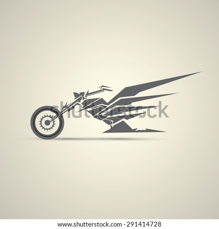 vintage motorcycle label, badge, design element. abstract motorcycle logo