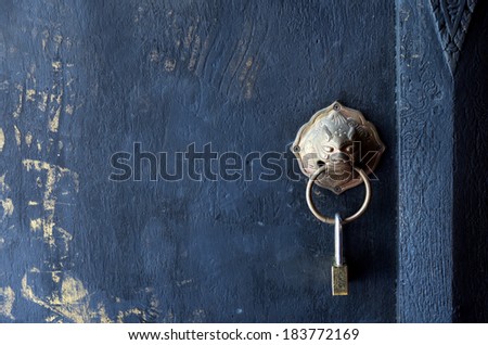 Lock on the door of Buddhist temple / Lock on the door