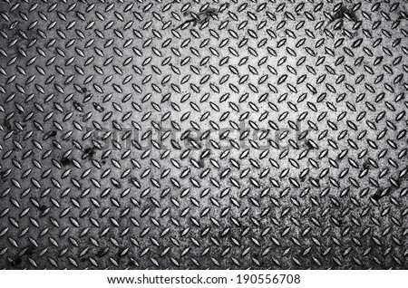 Black and white Diamond steel plate background / Diamond steel plate