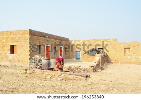 Home in desert at Jaisalmer,India/Home in desert