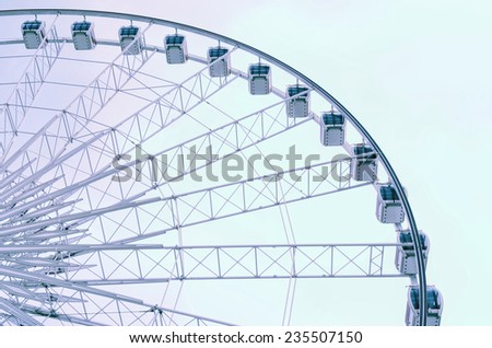 Vintage photo of  ferris wheel / Abstract of ferris wheel