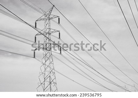 Power transmission lines against  sky / Power transmission lines
