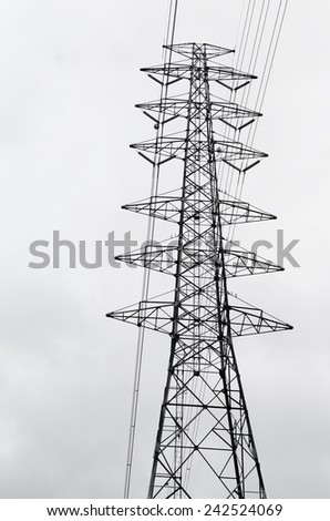 High voltage AC transmission towers/A transmission tower