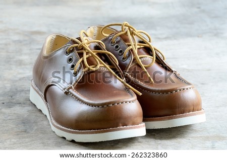 Brown handmade leather shoes /Leather man's shoes