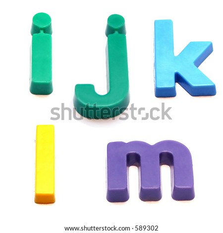 letter magnets. magnets - letters i, j, k,