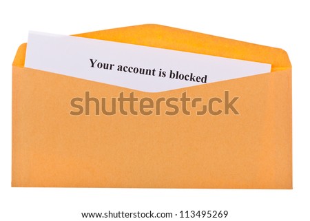 open envelope with looking out the corner of the letter