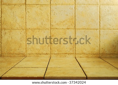simple background from   tiles in warm colors