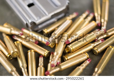 Rifle bullets background