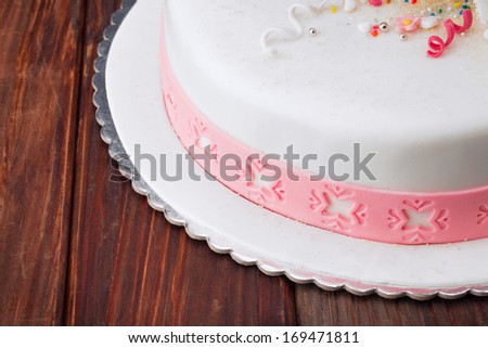 Cake/Flower themed cake. Fondant cake. Holiday cake.