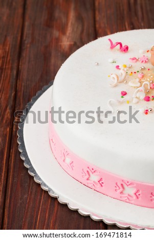 Cake/Flower themed cake. Fondant cake. Holiday cake.