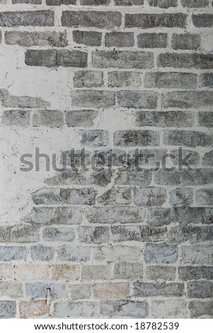 Closeup photo of light brick wall. Brick wall texture