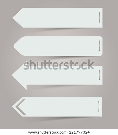 White paper arrows Vector Illustration White paper arrows Vector Illustration