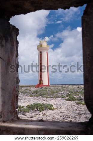 Lighthouse at south of island of Bonaire, Netherlands Antilles